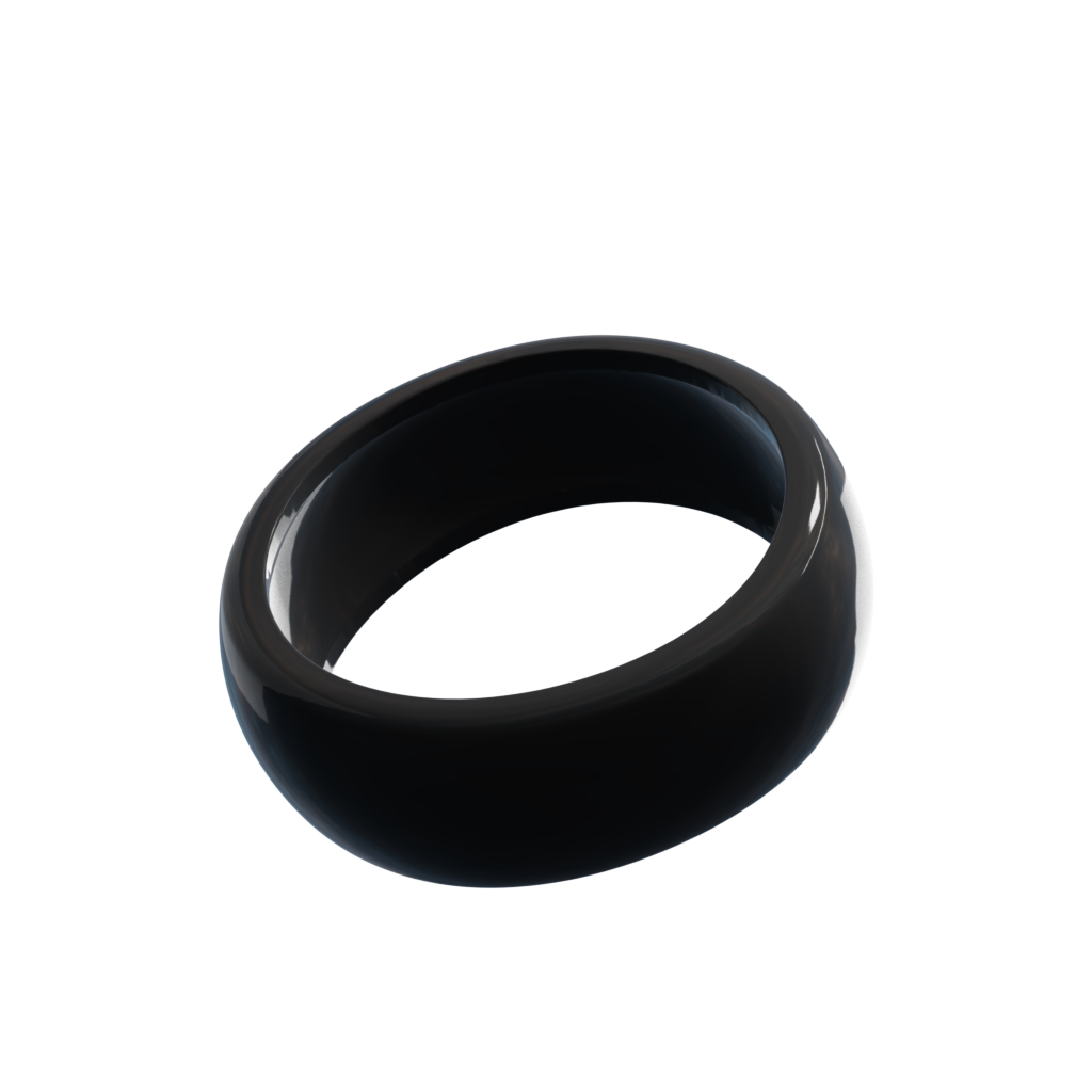 Черное глянцевое платежное кольцо Payra